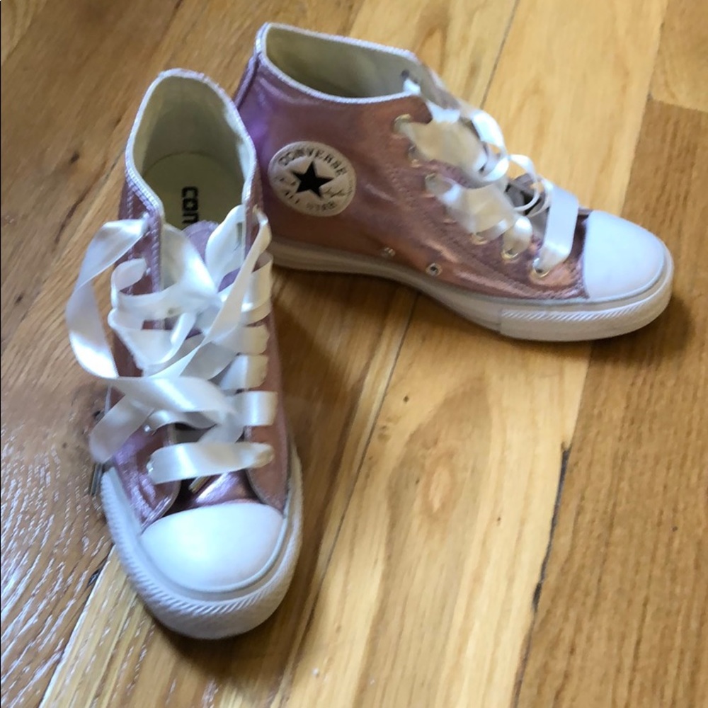 Women’s Converse wedge high top sneakers- Bridal